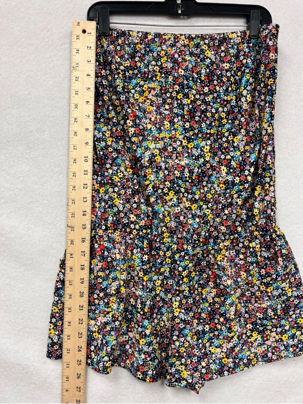 Shoshanna Floral Bandeau Swim Romper in Black Multicolor - Picture 9 of 12